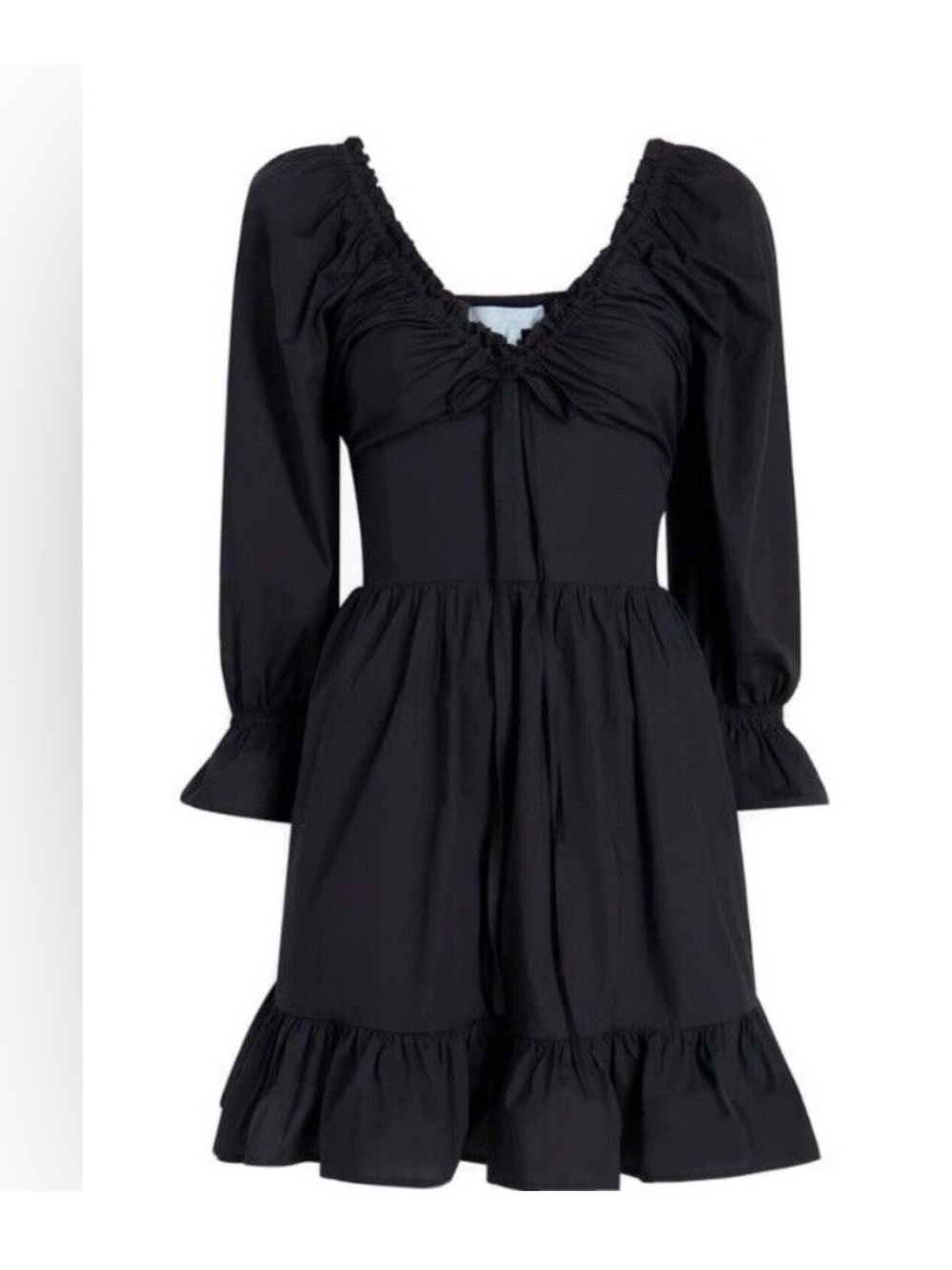 Hill House Black Ruffle-Trim Mini Dress (never worn)
